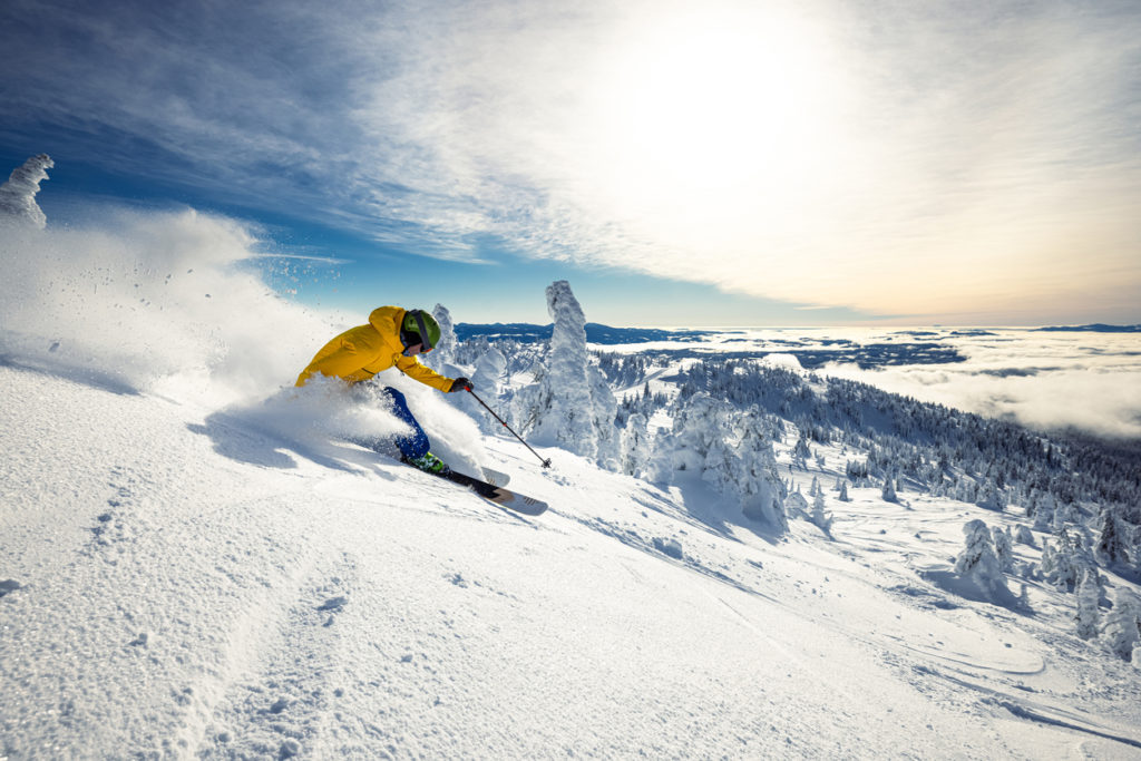 Powder skiing